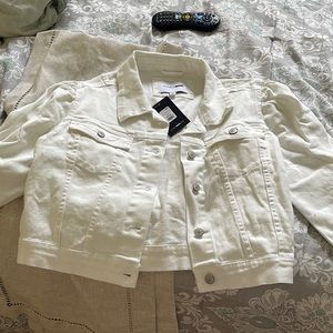 NWT WHITE JEAN JACKET